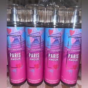 Bath And Body Works PARIS AMOUR Fine Fragrance Mist x4